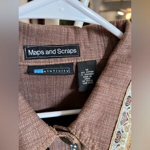 Doctor WHO patchwork collage upcycled Jean jacket brown